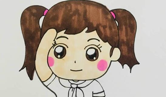 女少先队员敬礼简笔画.jpg