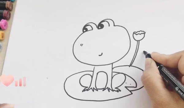 动漫青蛙简笔画怎么画?青蛙简笔画步骤教程 荷叶上的青蛙简笔画画法步骤图片
