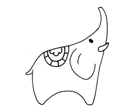 卡通大象简笔画怎么画,卡通大象简笔画步骤教程 大象简笔画图片