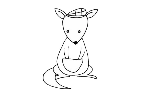 袋鼠简笔画怎么画,袋鼠简笔画步骤教程 袋鼠简笔画图片