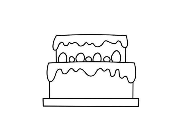 生日蛋糕简笔画怎么画,生日蛋糕简笔画步骤教程 生日蛋糕简笔画图片