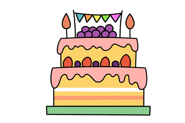 生日蛋糕简笔画