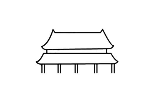 国庆节天安门简笔画怎么画,国庆节天安门场景手绘步骤教程 国庆节简笔画_国庆节主题天安门和国旗简笔画步骤图