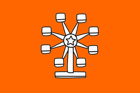 摩天轮怎么画,摩天轮画法步骤教程 摩天轮简笔画图片
