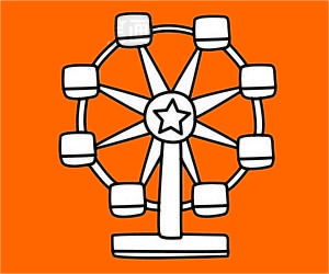 摩天轮怎么画,摩天轮画法步骤教程 摩天轮简笔画图片