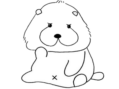 狗狗怎么画,画狗狗的画法步骤教程 狗狗简笔画图片
