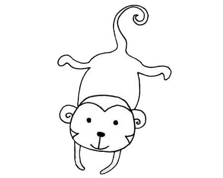 猴子怎么画,画猴子的画法步骤教程 猴子简笔画图片