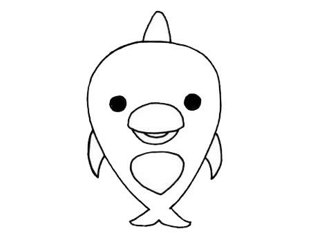 海豚怎么画,画海豚的画法步骤教程 怎么画海豚简单画法
