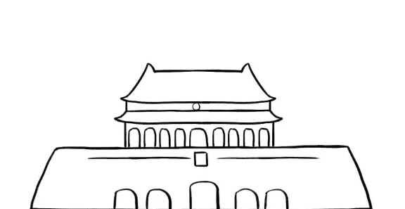 北京天安门国庆怎么画,画北京天安门步骤教程 天安门儿童画_国庆节北京天安门儿童简笔画步骤画法