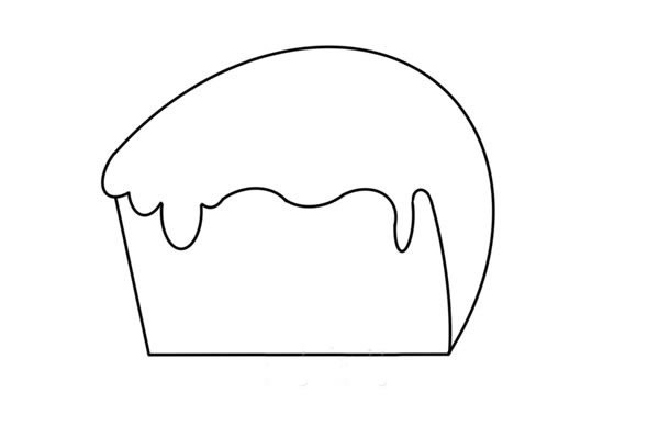 夹心蛋糕简笔画的彩色画法步骤图片