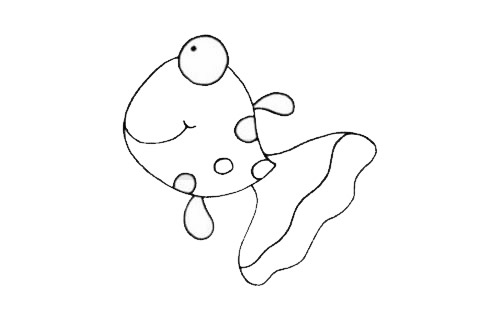 手绘金鱼怎么画,手绘画金鱼的画法步骤教程 金鱼简笔画图片