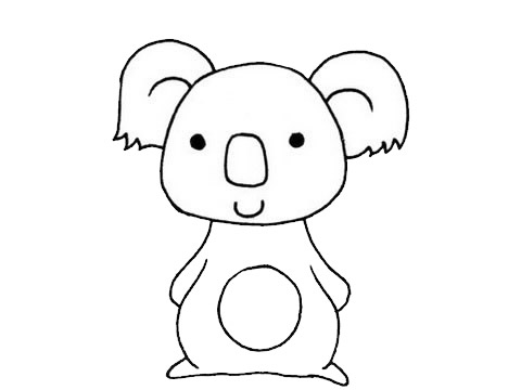 手绘考拉怎么画,手绘画考拉的画法步骤教程 考拉简笔画图片