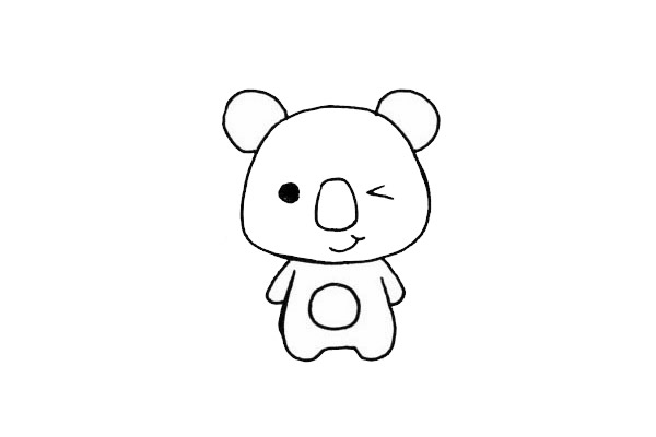 手绘考拉怎么画,手绘画考拉的画法步骤教程 考拉简笔画图片