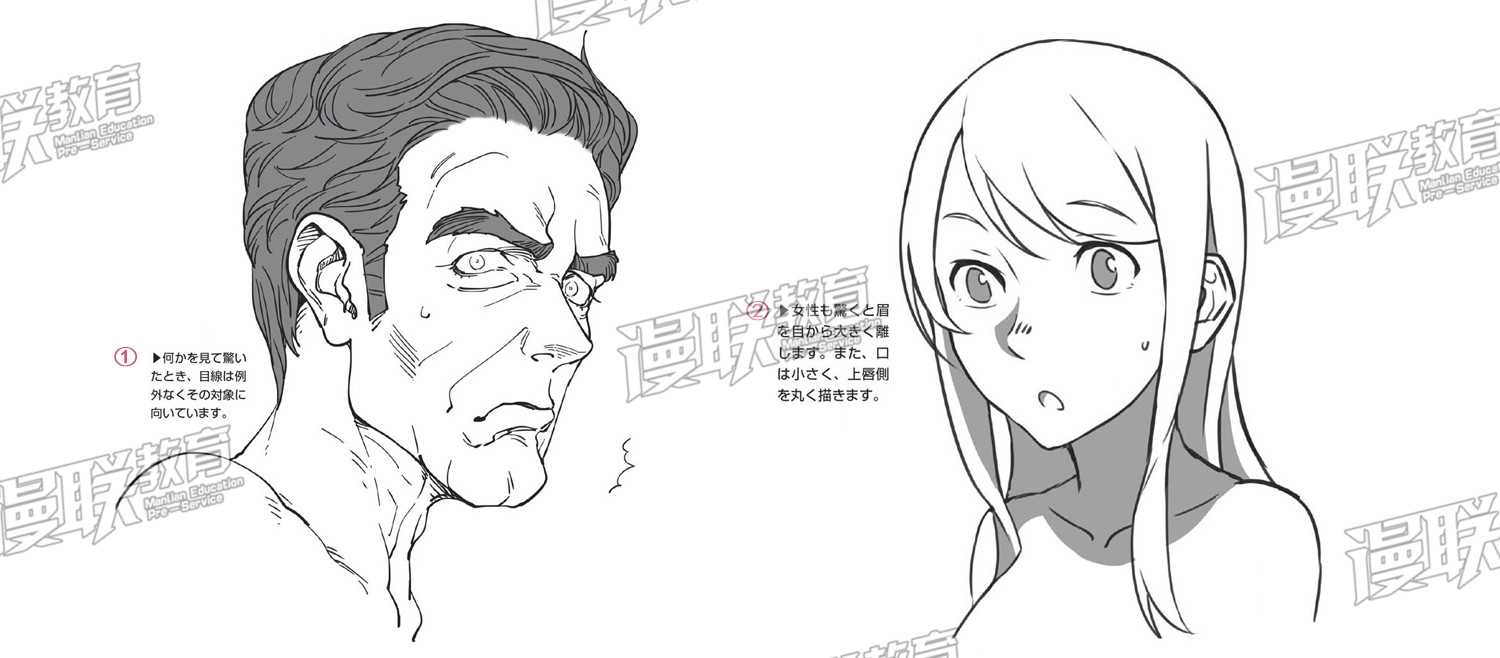 「教程」漫画人物6种基本表情的画法 part 04 “惊”的表情画法 「教程」漫画人物6种基本表情的画法 part 04 “惊”的表情画法