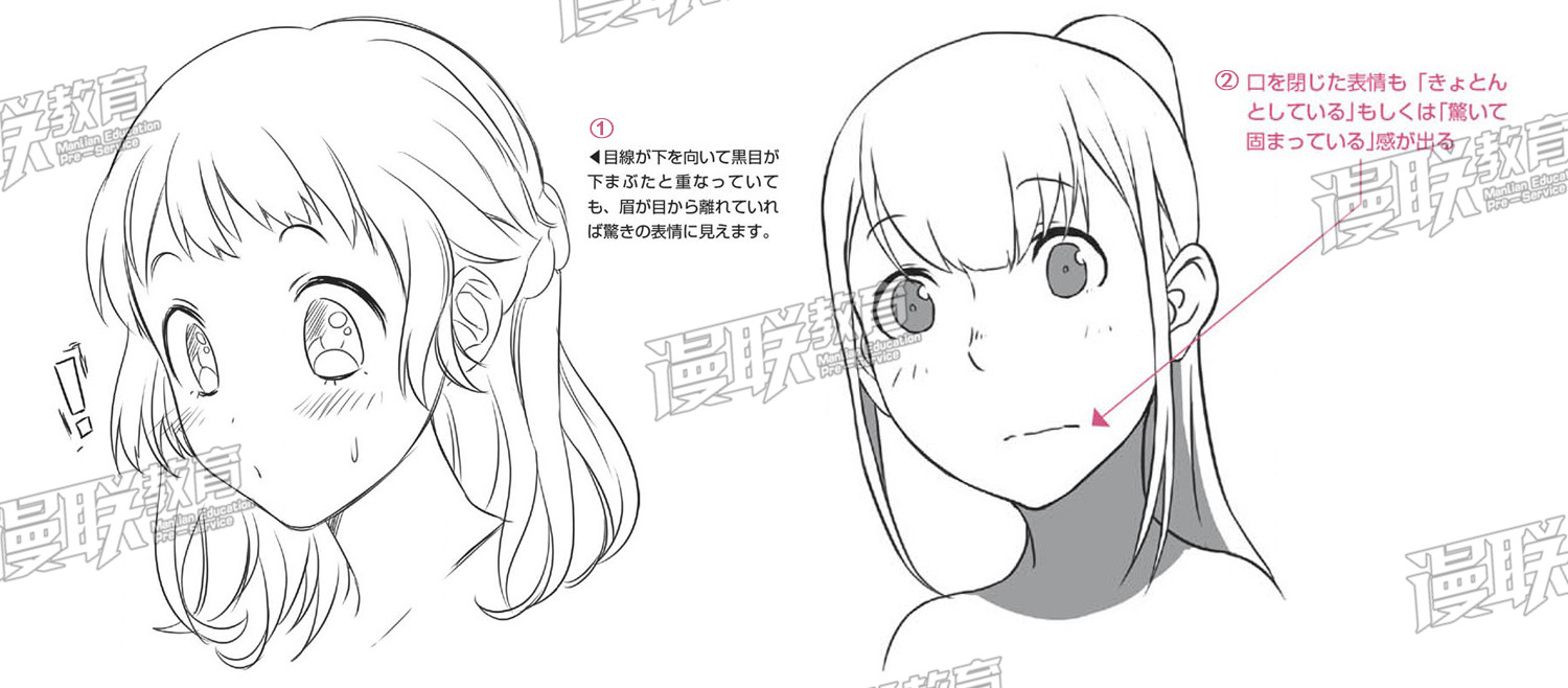 「教程」漫画人物6种基本表情的画法 part 04 “惊”的表情画法 「教程」漫画人物6种基本表情的画法 part 04 “惊”的表情画法