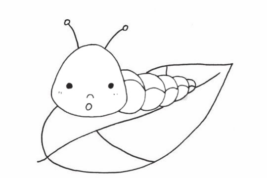 手绘毛毛虫怎么画呢,毛毛虫手绘的画法步骤教程 毛毛虫简笔画图片