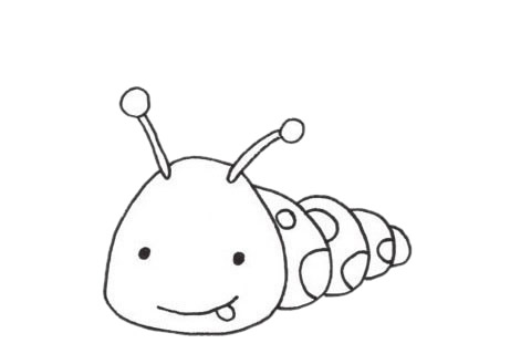 手绘毛毛虫怎么画呢,毛毛虫手绘的画法步骤教程 毛毛虫简笔画图片