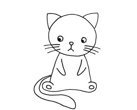 手绘猫咪怎么画呢,猫咪手绘的画法步骤教程 猫咪简笔画图片