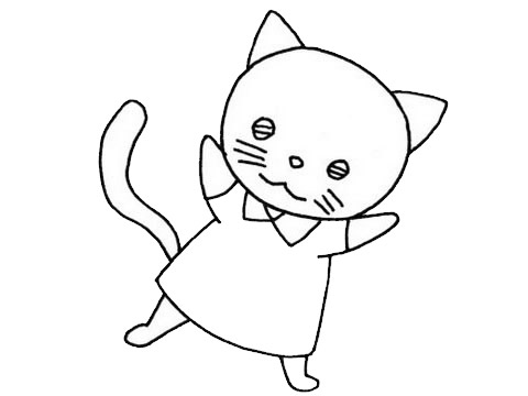 手绘猫咪怎么画呢,猫咪手绘的画法步骤教程 猫咪简笔画图片