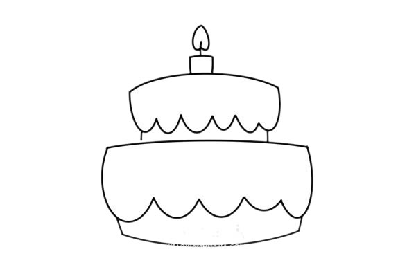 手绘生日蛋糕怎么画呢,蛋糕的手绘画法步骤教程 生日蛋糕简笔画图片