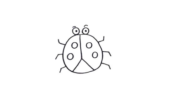 手绘瓢虫怎么画呢,手绘瓢虫的画法步骤教程 用数字画七星瓢虫简笔画,把数字1变成七星瓢虫