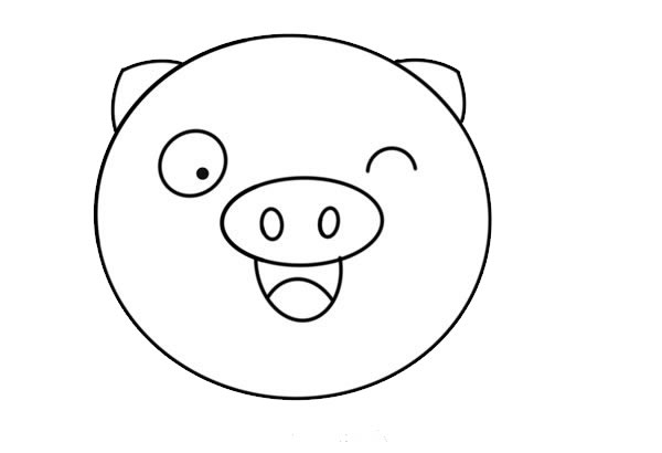 小猪怎么画呢,小猪手绘的画法步骤教程 呆萌可爱小猪简笔画图片