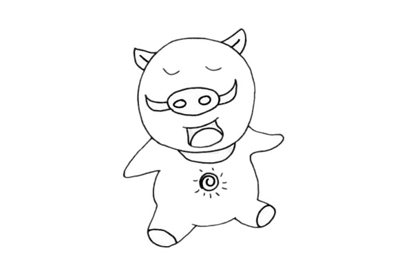 野猪怎么画呢?野猪手绘的画法 野猪简笔画图片