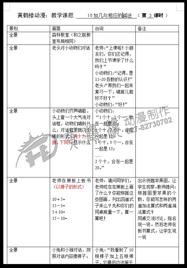 小学数学一年级《10加几与相应的减法》教育课件动画制作.jpg