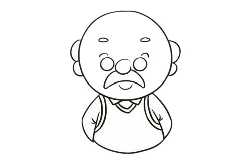 老爷爷怎么画呢?老爷爷手绘的画法 爷爷简笔画图片