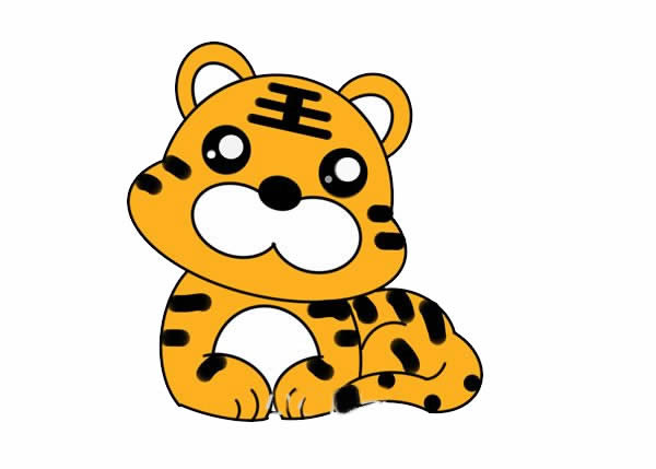 老虎怎么画呢?老虎手绘画法步骤教程 老虎简笔画可爱又简单