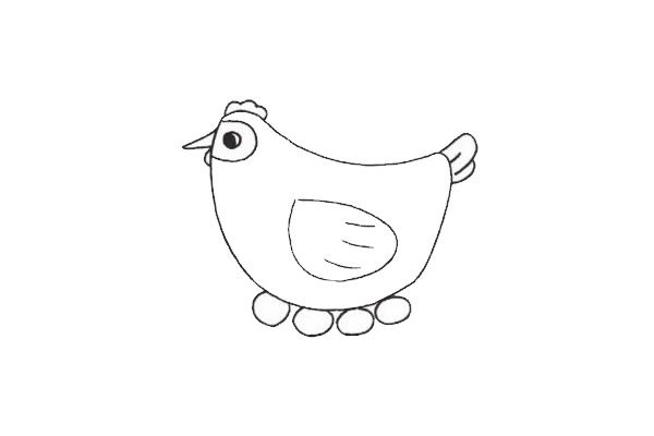 母鸡怎么画呢?母鸡手绘画法步骤教程 母鸡简笔画图片