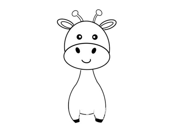卡通长颈鹿简笔画简单又漂亮