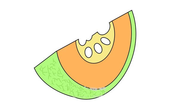 哈密瓜手绘如何画?哈密瓜手绘的画法步骤教程 哈密瓜简笔画彩色 哈密瓜简笔画步骤图解教程