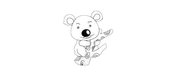 考拉怎么画呢?手绘考拉的画法步骤教程 考拉简笔画图片