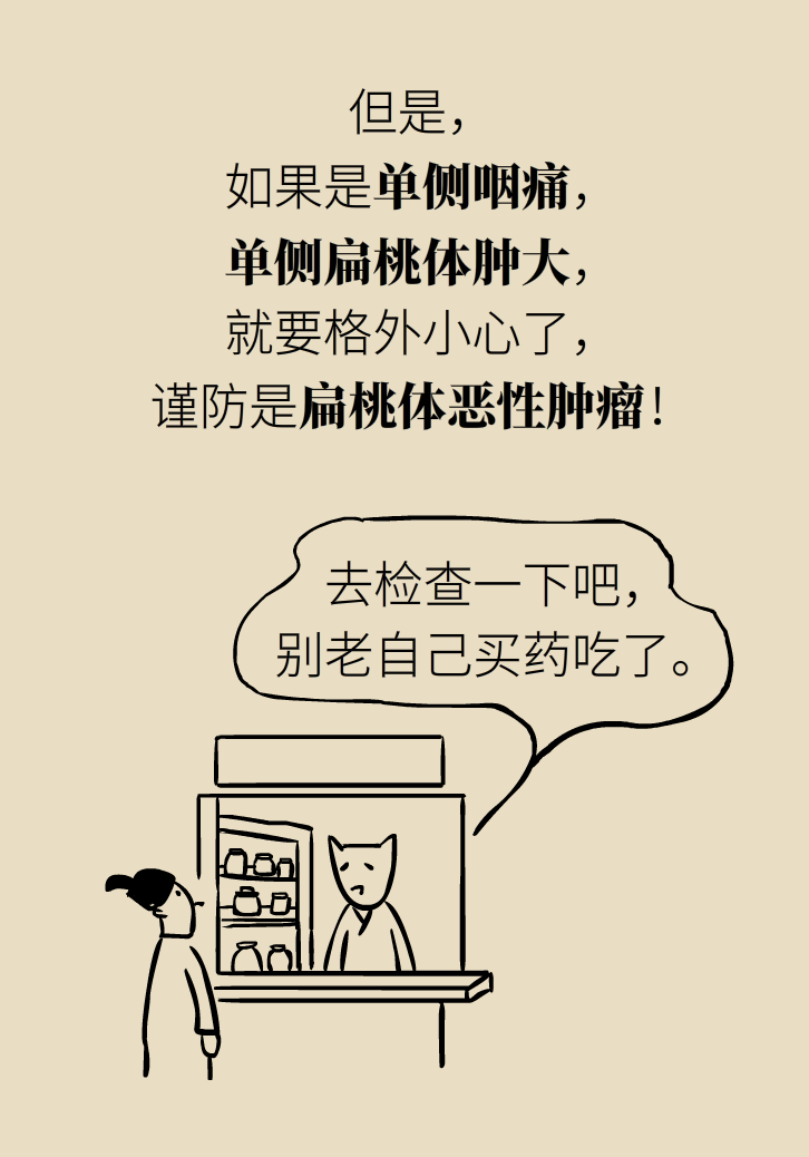 单侧扁桃体肿大更凶险！谨防恶性肿瘤