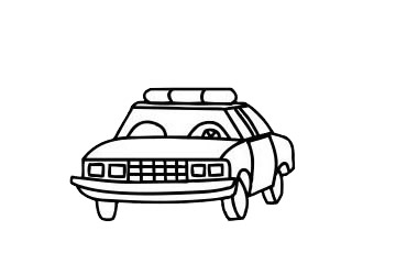 警车 警车简笔画图片大全作品一