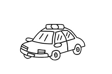 警车 警车简笔画图片大全作品三
