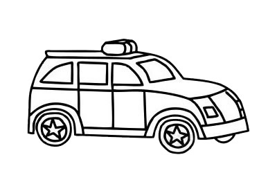 警车 警车简笔画图片大全作品五