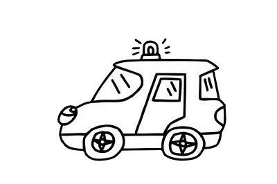 警车 警车简笔画图片大全作品四