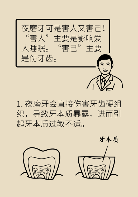 牙齿科普动漫 磨牙