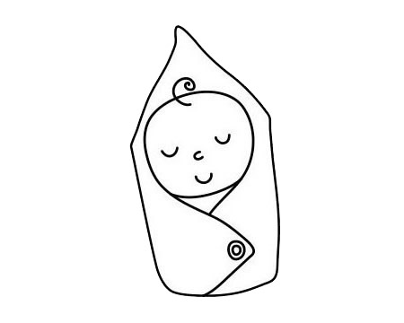 婴儿 婴儿简笔画图片
