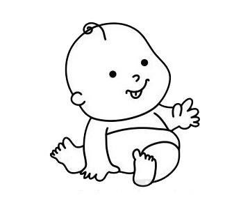 婴儿 婴儿简笔画图片
