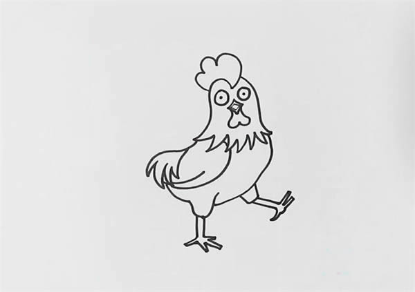 公鸡怎么画简单又漂亮带颜色