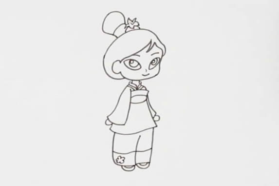 花木兰 彩色花木兰简笔画 怎么画简单又好看