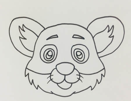 东北虎简笔画怎么画简单又可爱