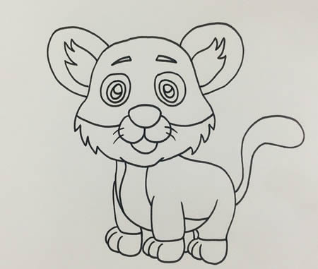 东北虎简笔画怎么画简单又可爱