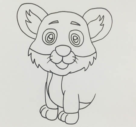 东北虎简笔画怎么画简单又可爱