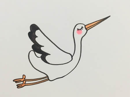 仙鹤简笔画怎样画简单又漂亮