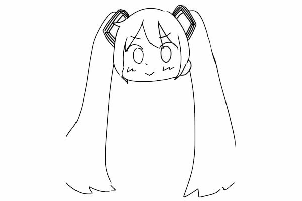 初音未来简笔画q版怎么画简单又漂亮