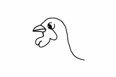公鸡简笔画-大公鸡简笔画怎么画简单好画
